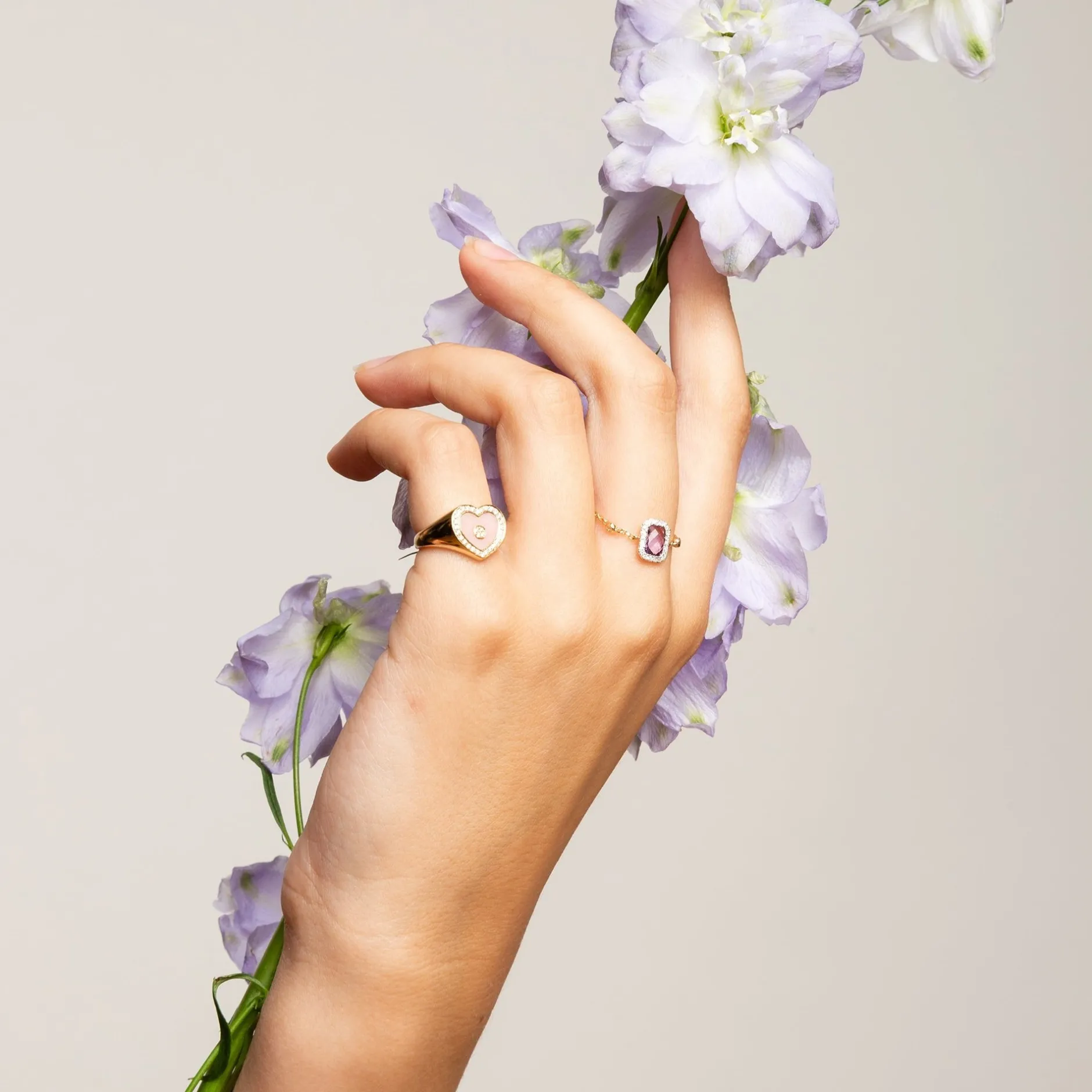 Anissa Kermiche Anneaux<Bague Amethyste Carree
