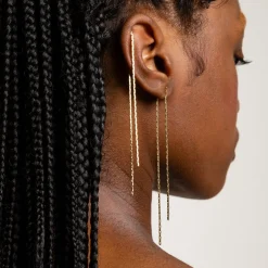 Anissa Kermiche Des Boucles D'Oreilles<Boucles D'Oreilles A Pampilles A Deux Lignes