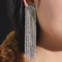 Anissa Kermiche Des Boucles D'Oreilles<Boucles D'Oreilles Grand Fil (Argent)