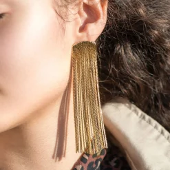 Anissa Kermiche Des Boucles D'Oreilles<Boucles D'Oreilles Grand Fil (Or)