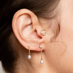 Anissa Kermiche Goujons<Clou D'Oreille En Perles Circle Trio