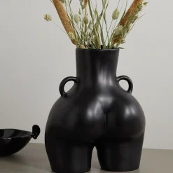 Anissa Kermiche Maison<Vase Avec Poignees D'Amour (Noir)