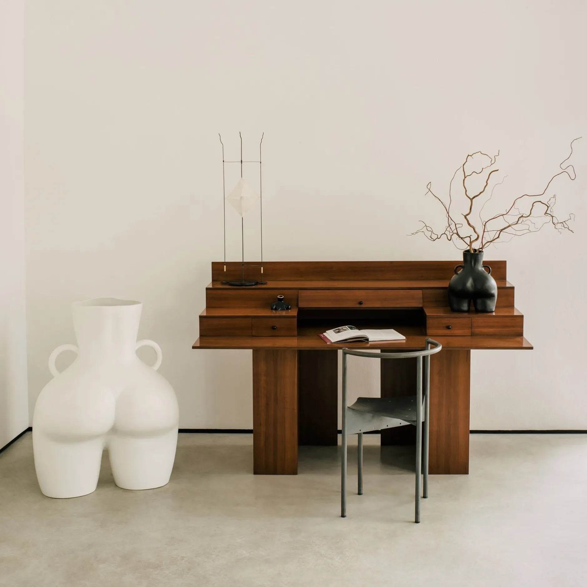 Anissa Kermiche Maison<Vase Avec Poignees D'Amour (Noir)