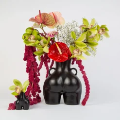 Anissa Kermiche Maison<Vase Avec Poignees D'Amour (Noir)