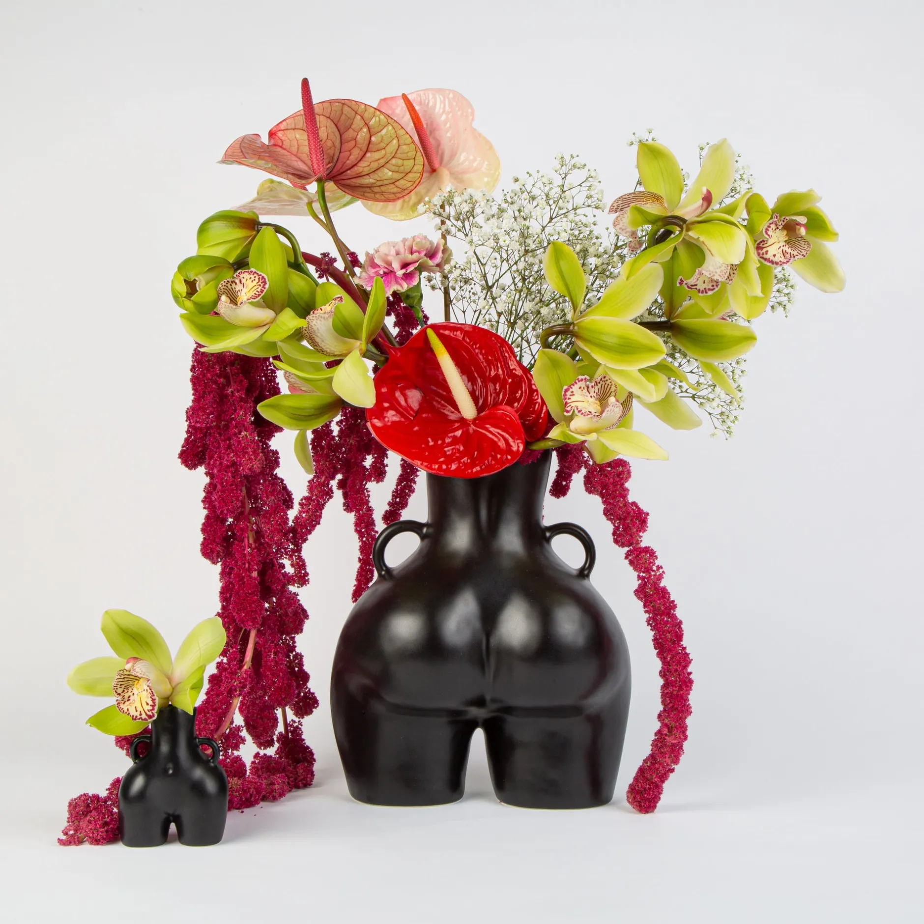 Anissa Kermiche Maison<Vase Avec Poignees D'Amour (Noir)
