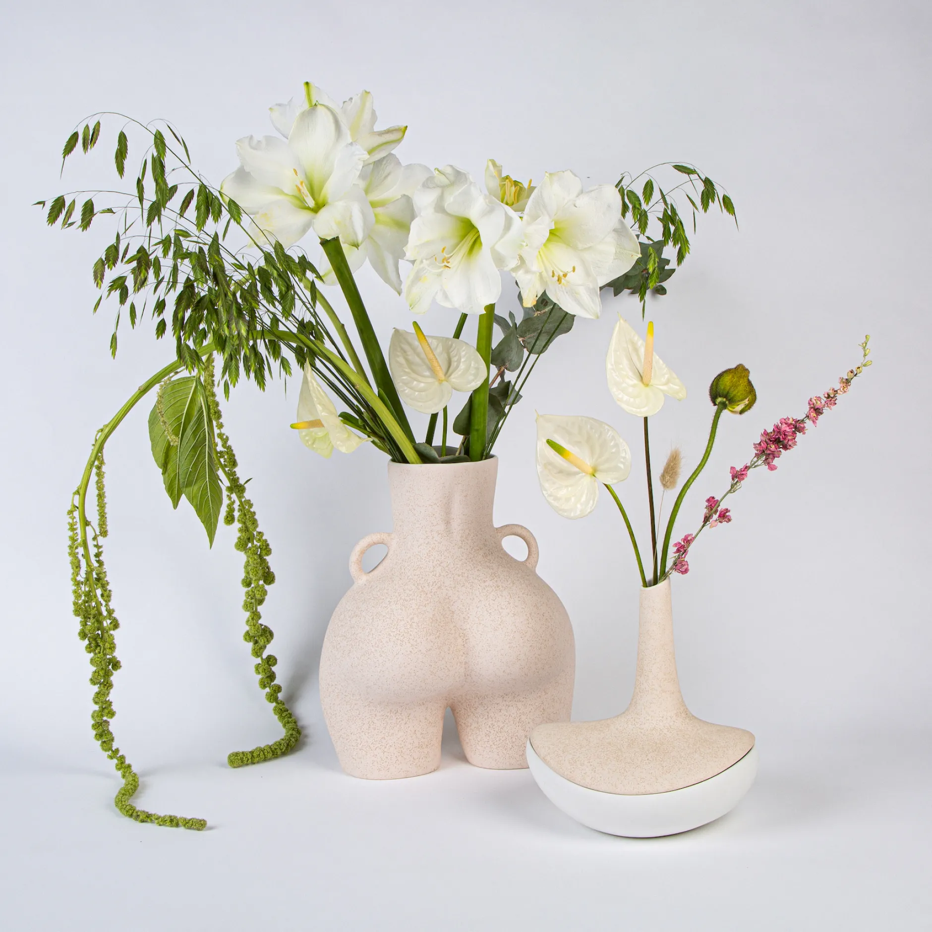 Anissa Kermiche Maison<Vase Poignees D'Amour (Beige Mouchete)