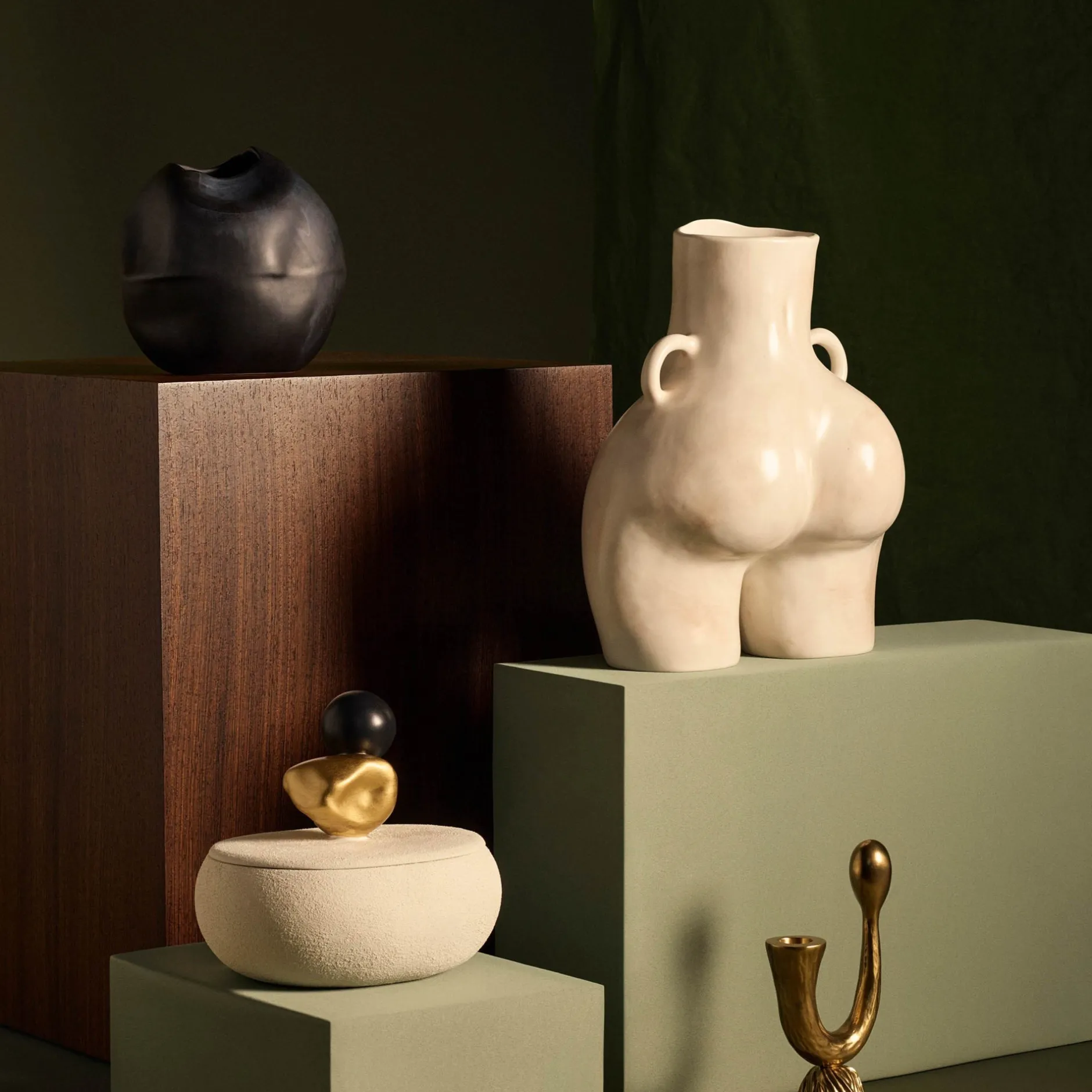 Anissa Kermiche Maison<Vase Poignees D'Amour (Marbre)